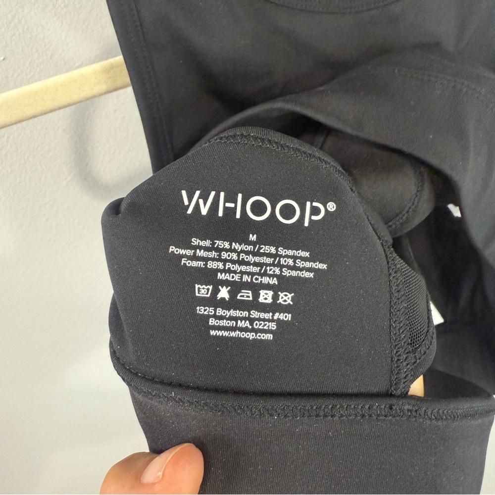 Whoop Speed High Neck Sports Bra Size M Black Racerback - Picture 4 of 5